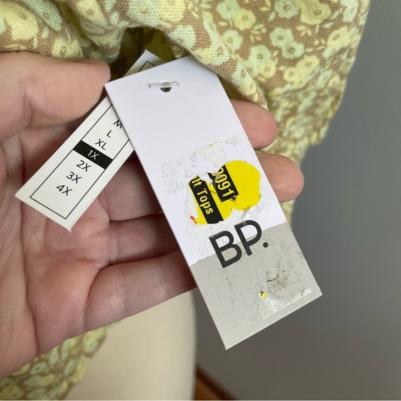 BP x Nordstrom Boho Floral Square Neck Crop Top- Size 1X- NWT - Picture 8 of 9